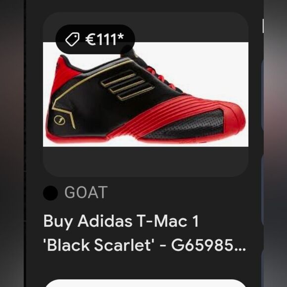 Adidas T-Mac 1 Tracy McGrady 'Black Scarlet' - Men Sz 10.5
